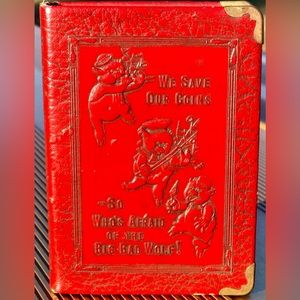 Vintage 1920s Zell 3 Little Pigs - So Who’s Afraid of the BIG BAD WOLF Coin Bank